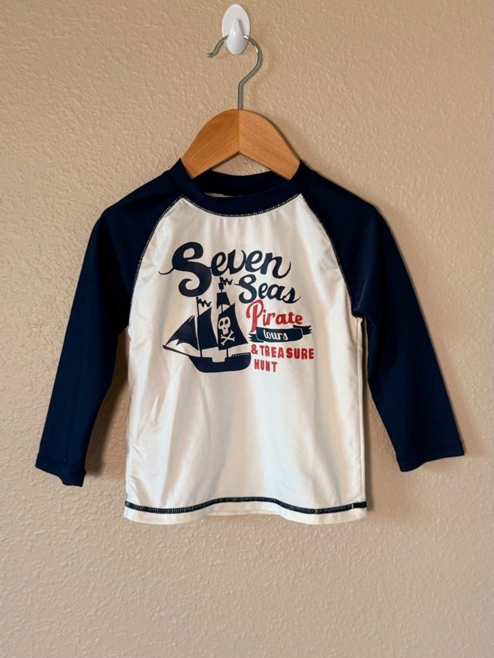 Carter's Navy and White Raglan Graphic Tee